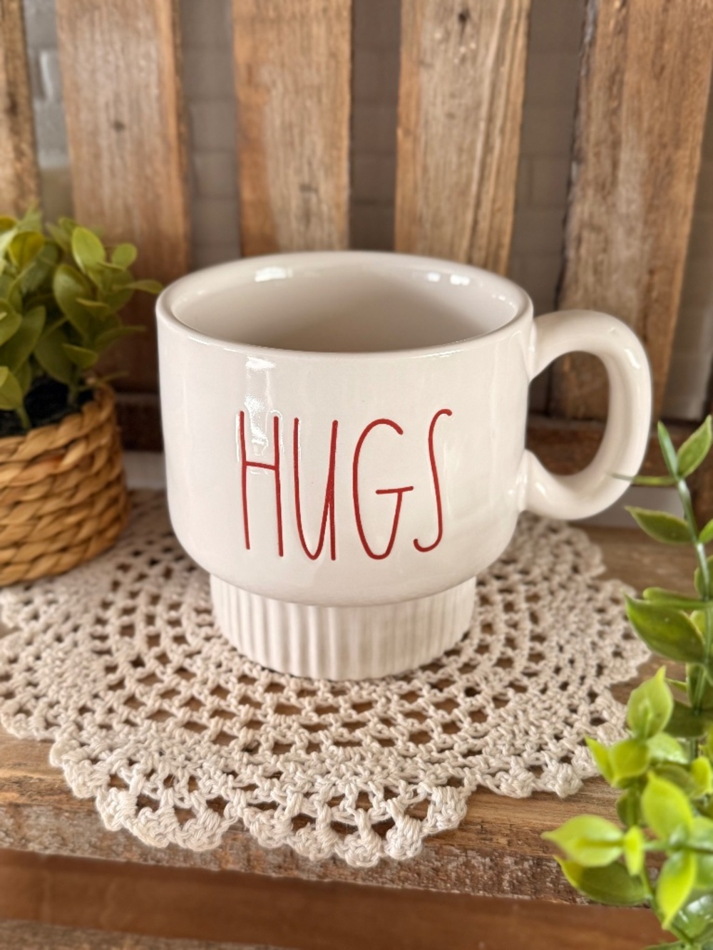 Rae Dunn Hugs Mug